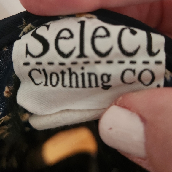 Select Clothing vintage 90's / Y2K Navy Floral Dress Medium - Picture 3 of 4